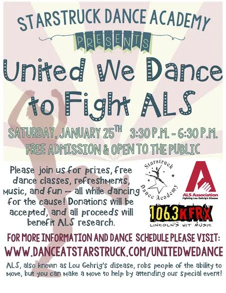 ALS Fundraiser at Starstruck Dance Academy on January 25, 2014.
