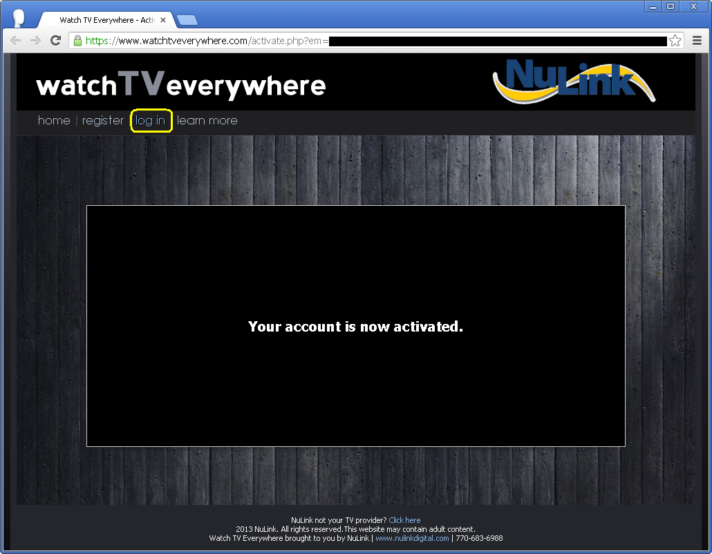 At the top, click Log In.