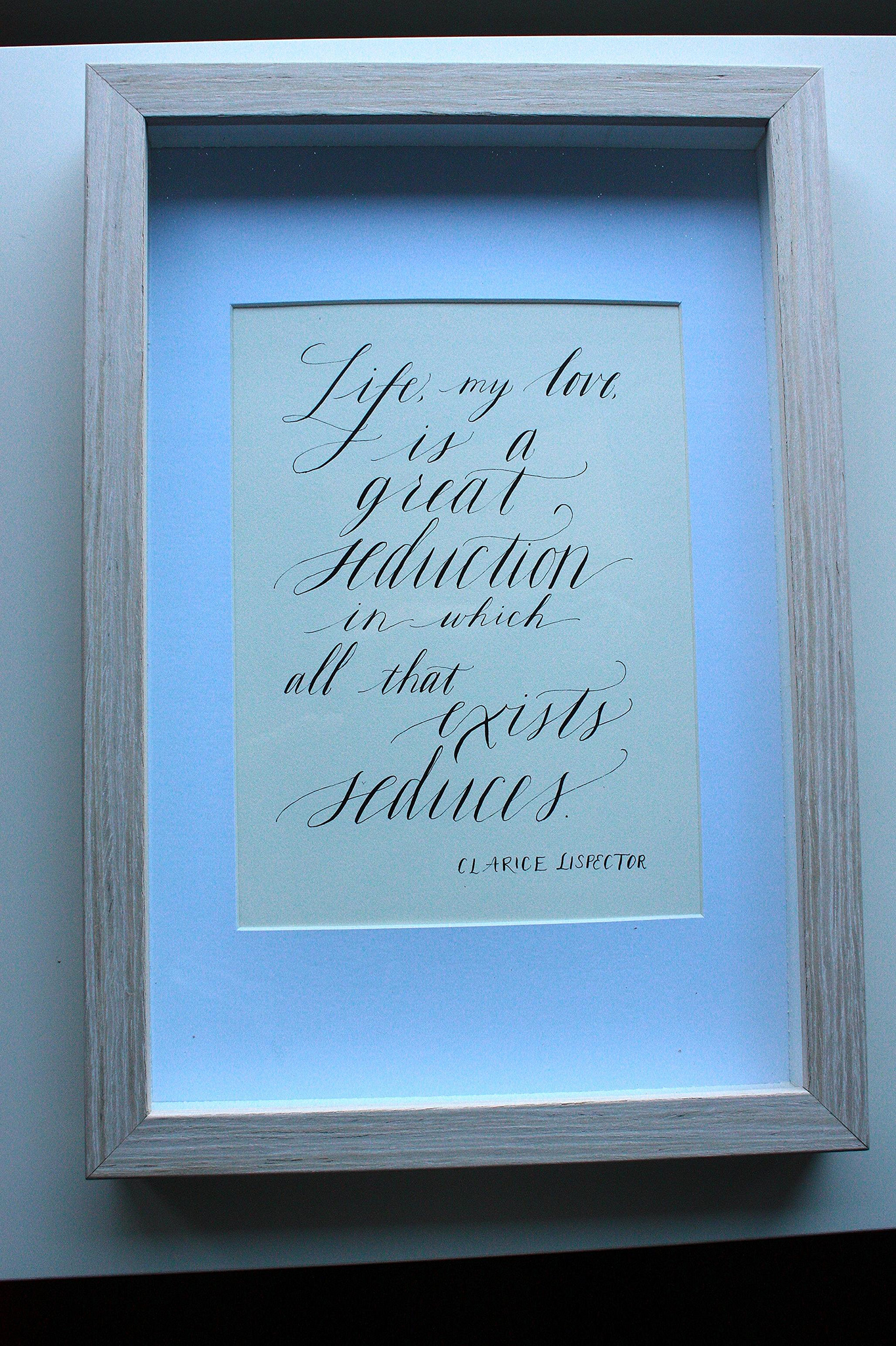 Framed Quote Blog Bluestocking Calligraphy