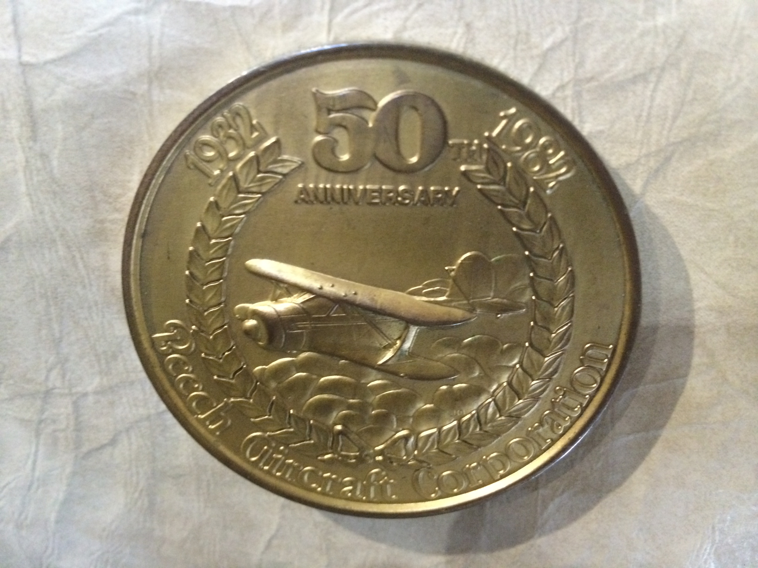  Beechcraft airplanes built in 1982 had this medal attached. 