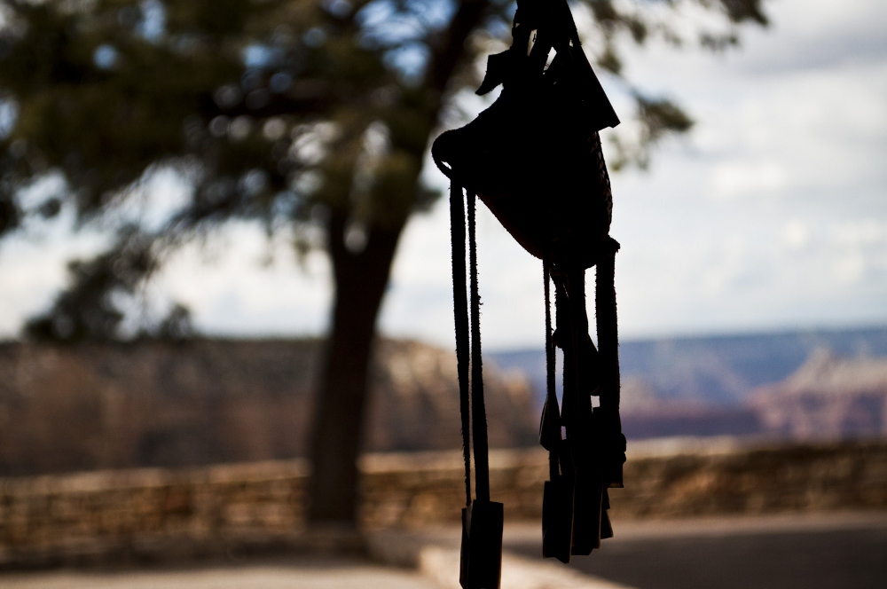 Inside looking out of the historical Hopi House on the Southern Rim of Grand Canyon National Park