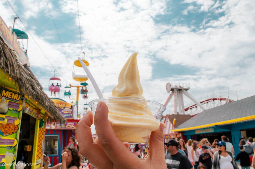 Pineapple Whip! Something we don't have at home. Loved it! The Pineapple Whip float was a bit much though . . .