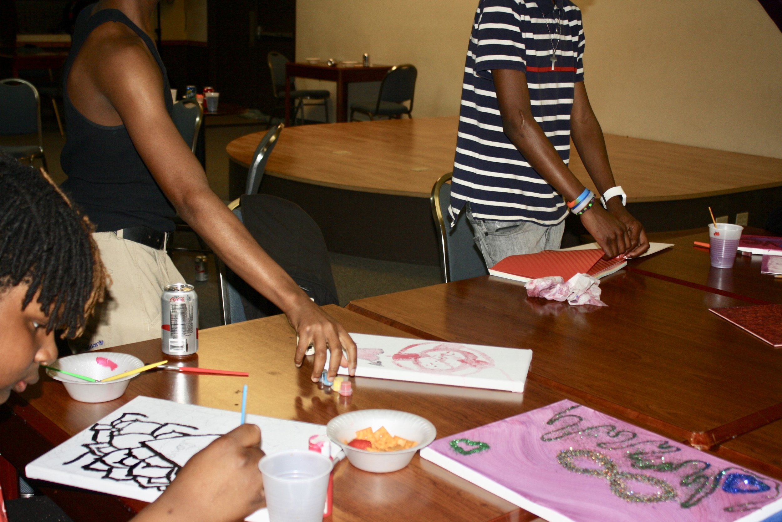 Preparing Art For Youth Art Exhibition