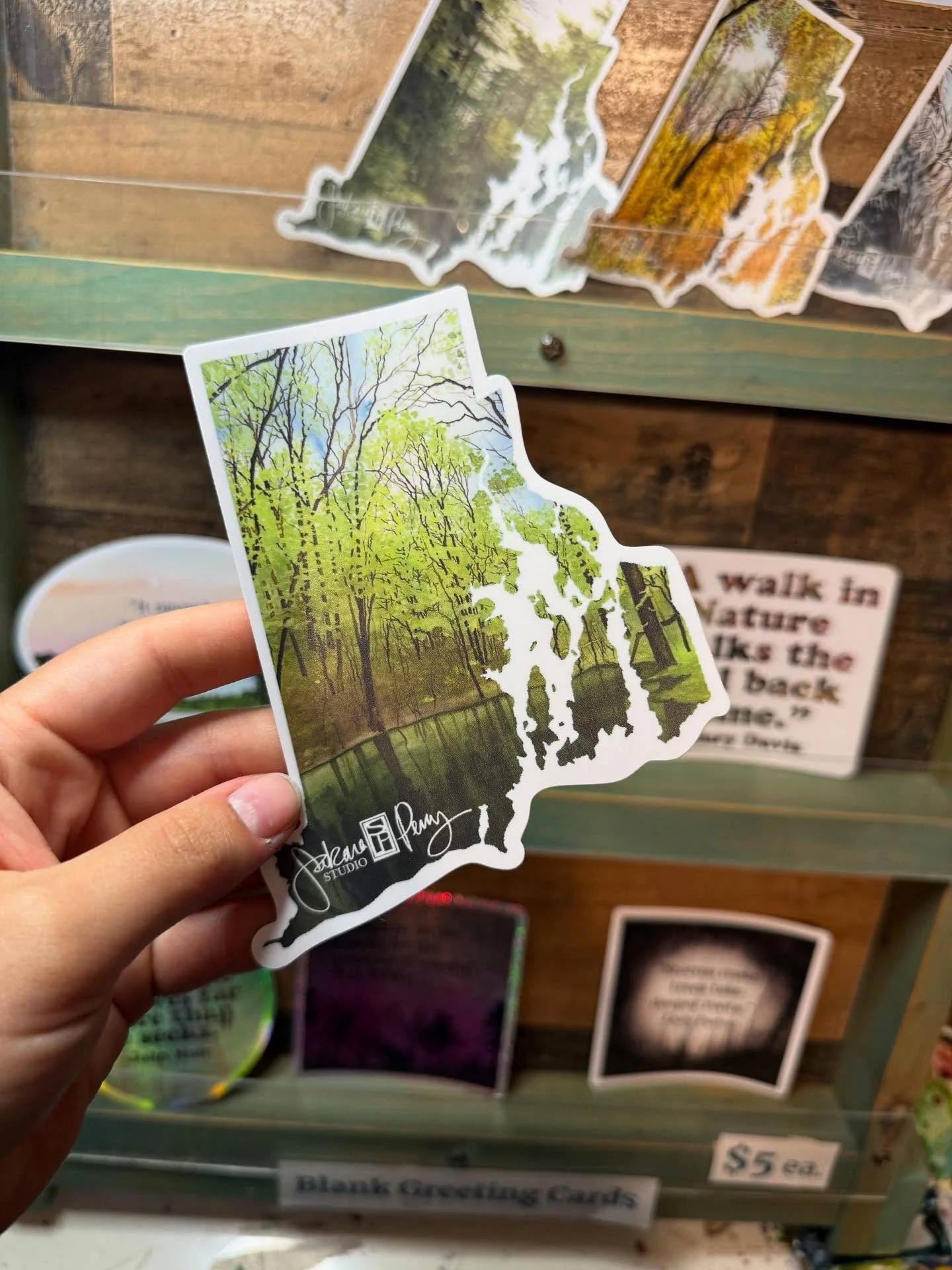 I can&rsquo;t even with these stickers 🤩 I&rsquo;ll have them for sale this weekend and I can&rsquo;t wait to cover my giant yeti in them. Who else loves vinyl stickers?

#vinylstickers #risticker #naturesticker #artstickers