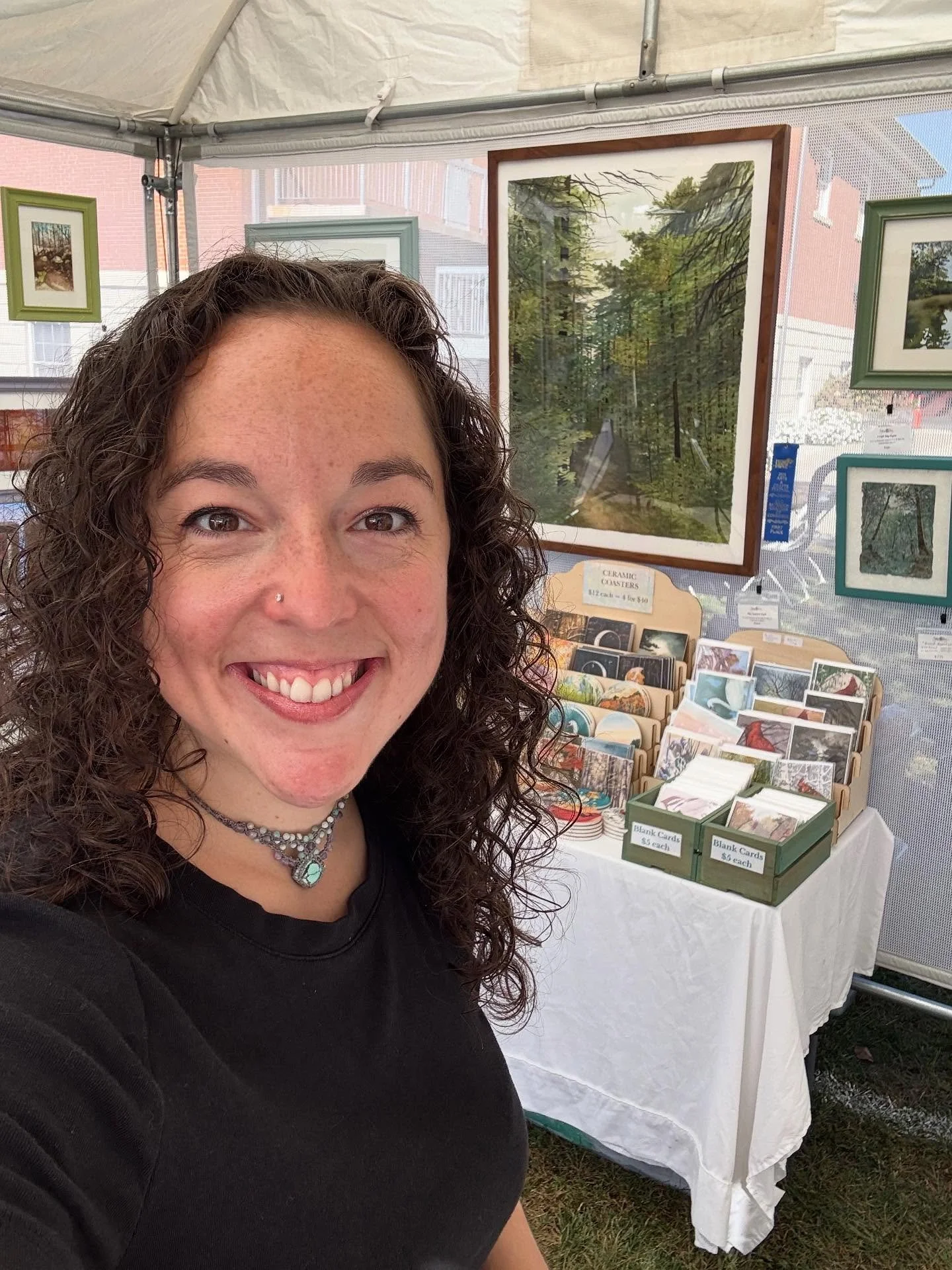 #LifeofaShowGirl -Day 2 at Old Saybrook arts &amp; crafts show and yours truly won 1st place in mixed media! Find me at Booth 6 til 4pm on the town green in Old Saybrook