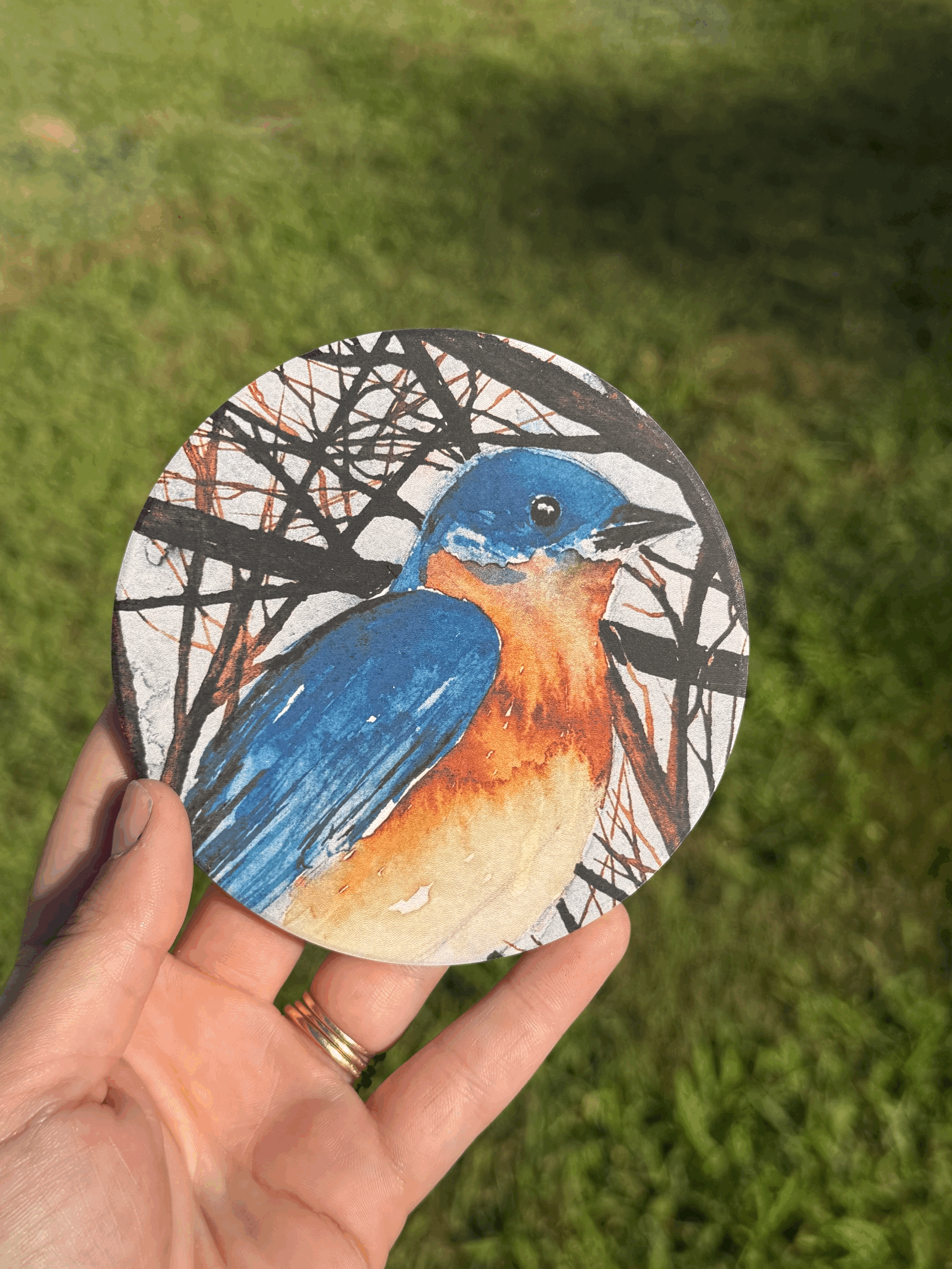 “Spring is Coming” Round Coaster