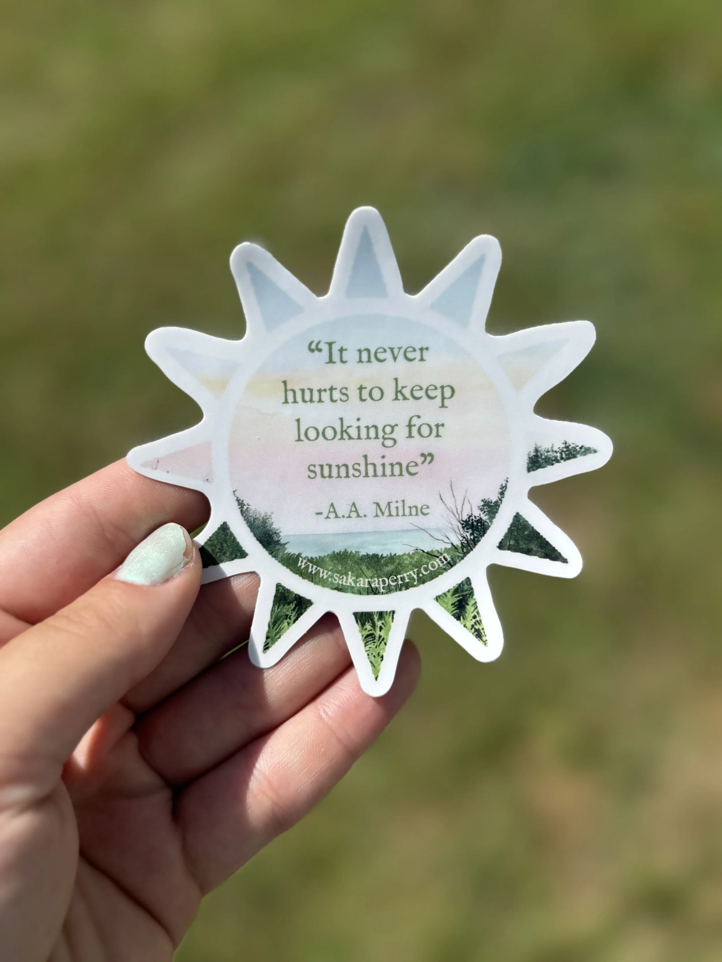 A.A. Milne Quote Sun Sticker
