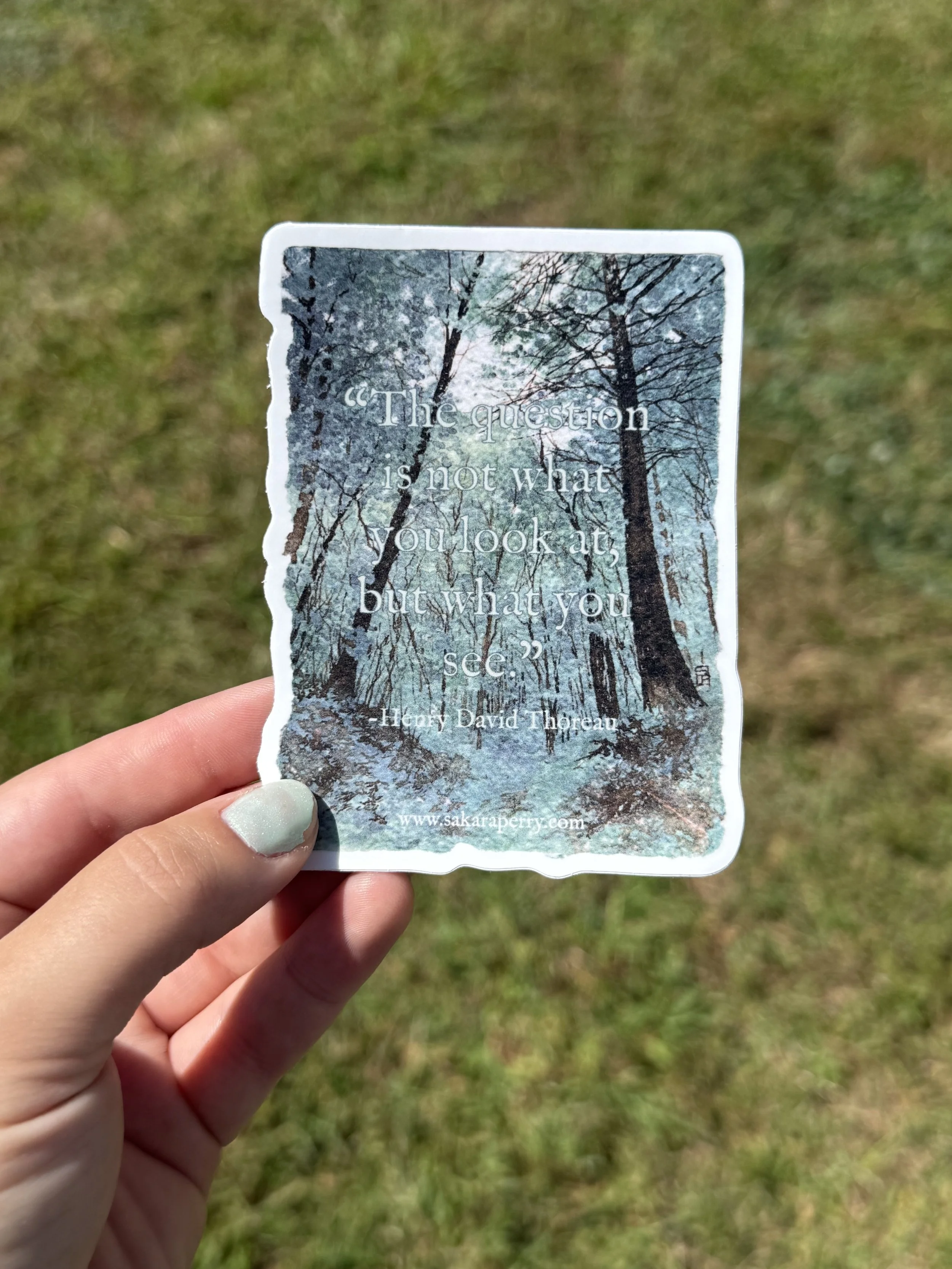 Henry David Thoreau Quote Sticker