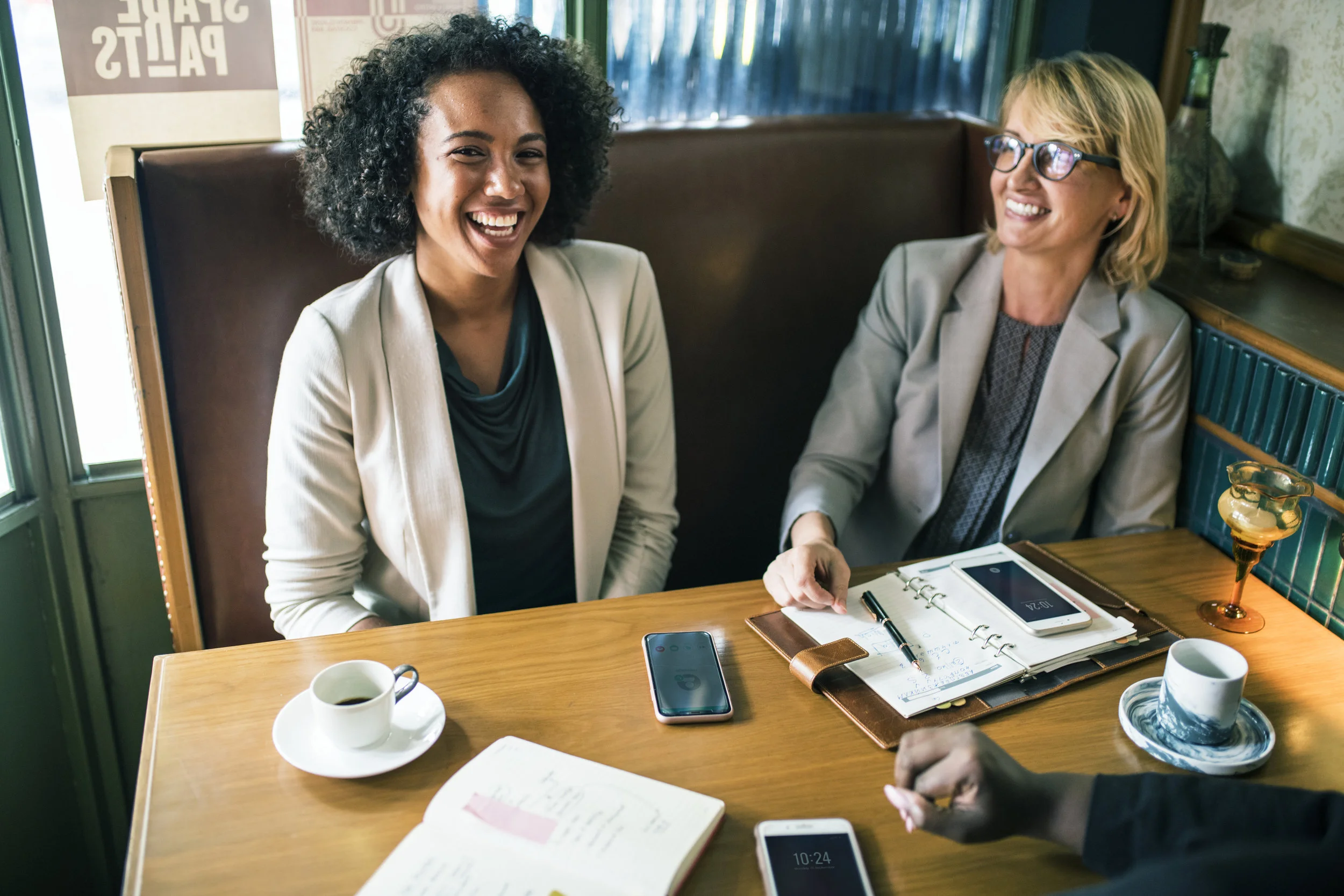 Business women having coffee