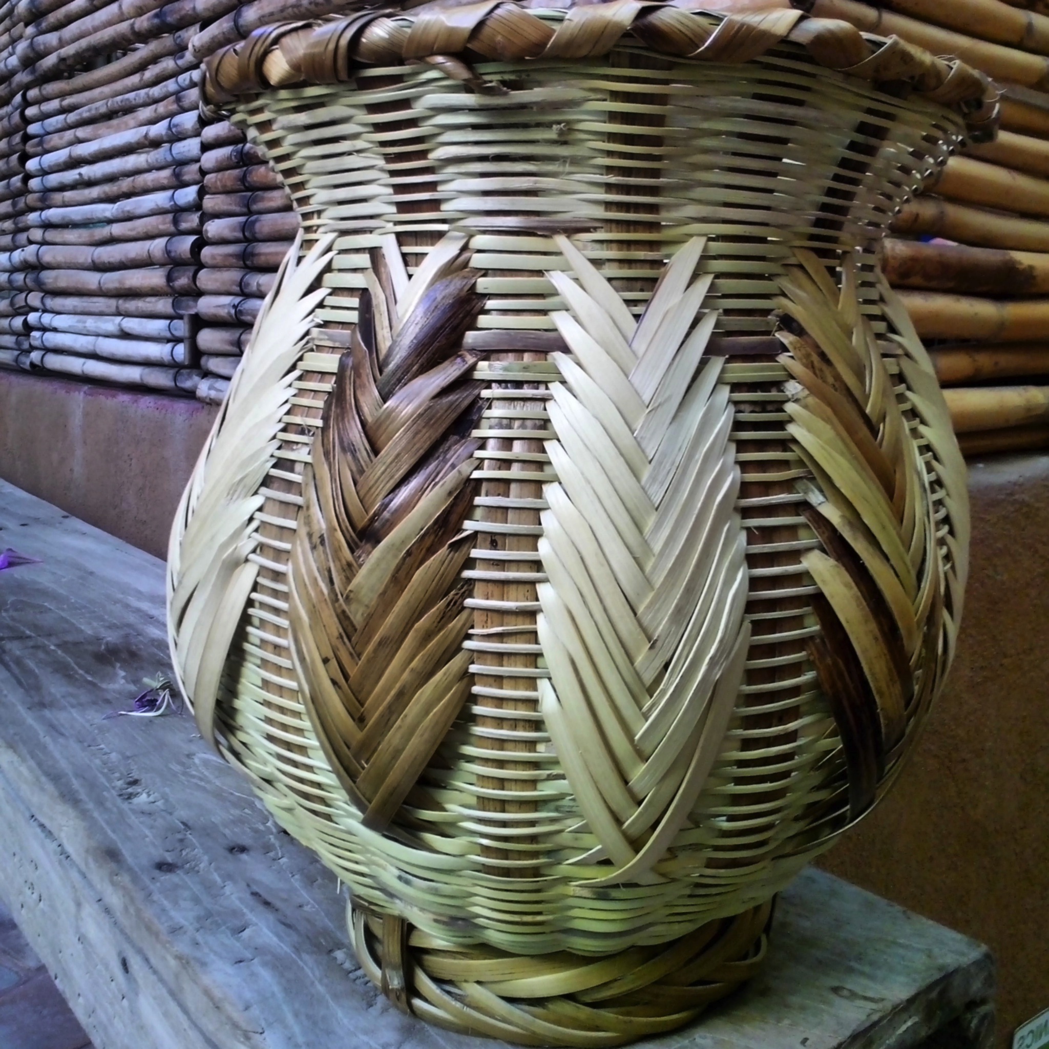 First basket complete with decorative motif