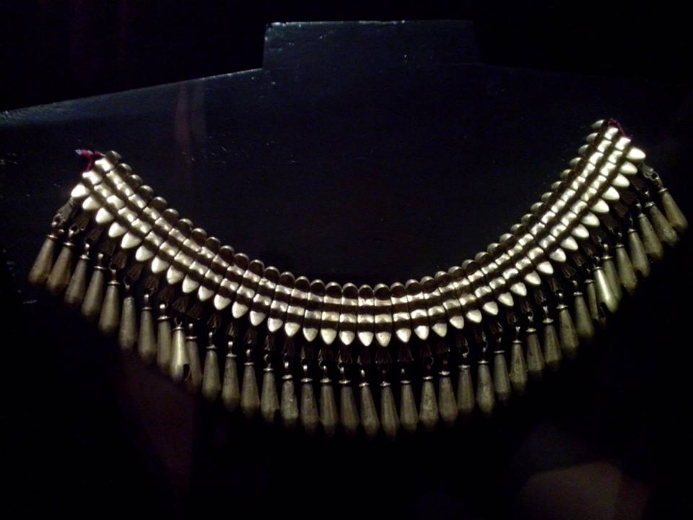 Pre-Hispanic gold necklace from Monte Alban tomb at Santo Domingo Cultural Centre