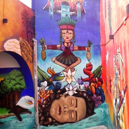 Wall Mural up Fortin Hall in Oaxaca