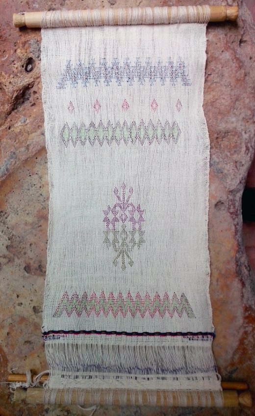 My first backstrap loom woven sample