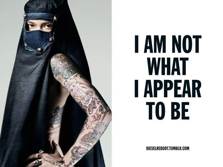 *Ira Chernova in the burka diesel ad