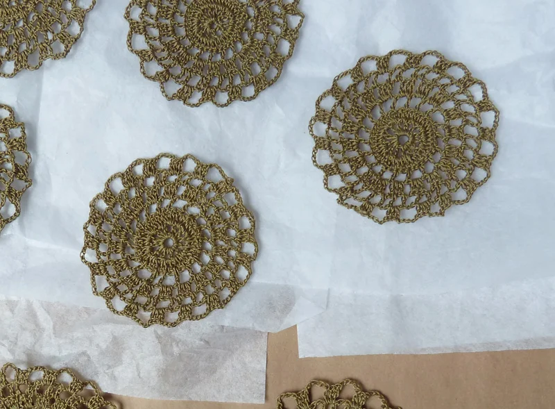 Ten of 1000 doilies for Lisa Solomon's 1000 doilies project