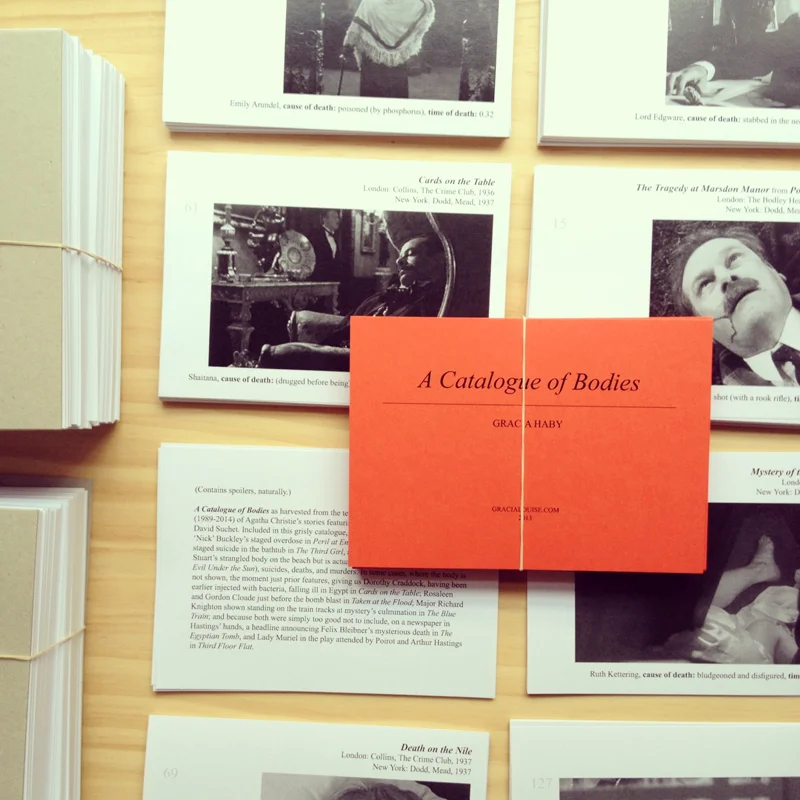 A Catalogue of Bodies takes shape