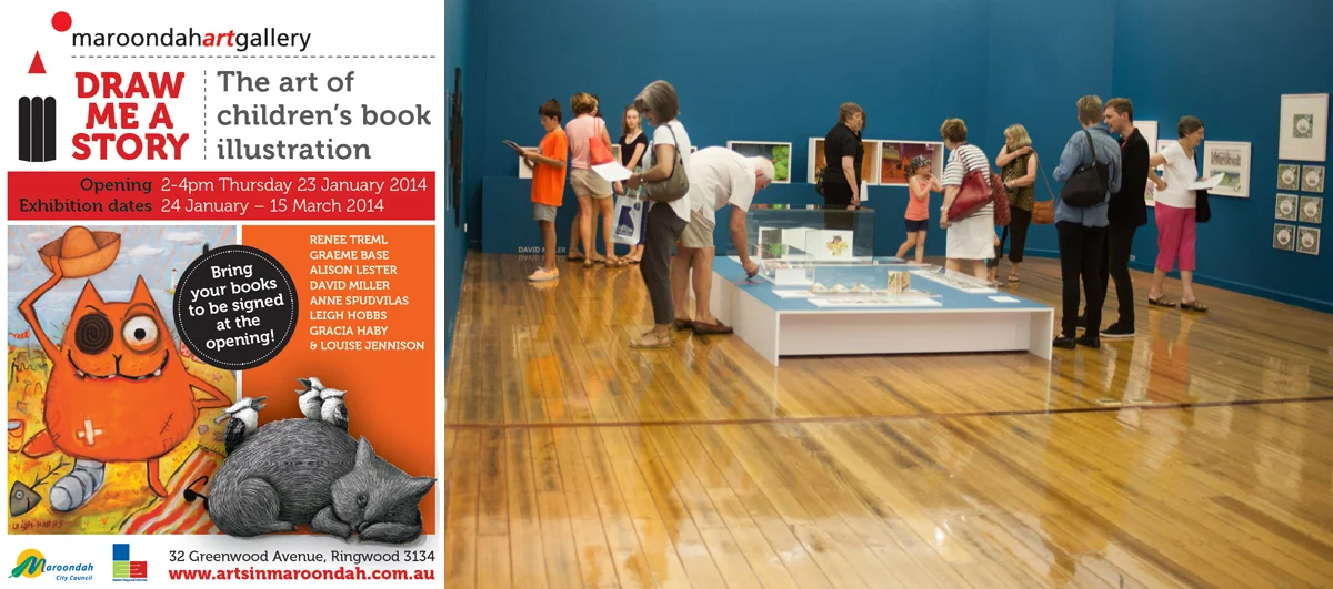 Draw Me A Story — The Art of Children's Book Illustration , at Maroondah Art Gallery until the 15th of March (Image credit: Eastern Regional Libraries)