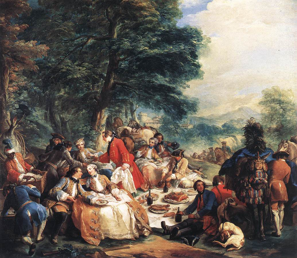  Carle Van Loo, Halt in the Hunt , 1737, oil on canvas