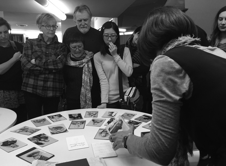 At the Lenton Parr library, talking about our artists' books and working processes, as part of Melbourne Rare Book Week (Image credit: Susan Millard)
