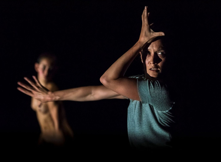 Melanie Lane and Lilian Steiner in Lucy Guerin's Split (image credit: Gregory Lorenzutti)