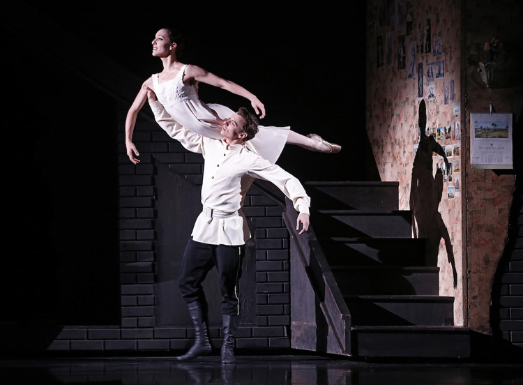 The Australian Ballet's Kevin Jackson and Leanne Stojmenov in Graeme Murphy's Nutcracker — The Story of Clara (image credit: Jeff Busby)