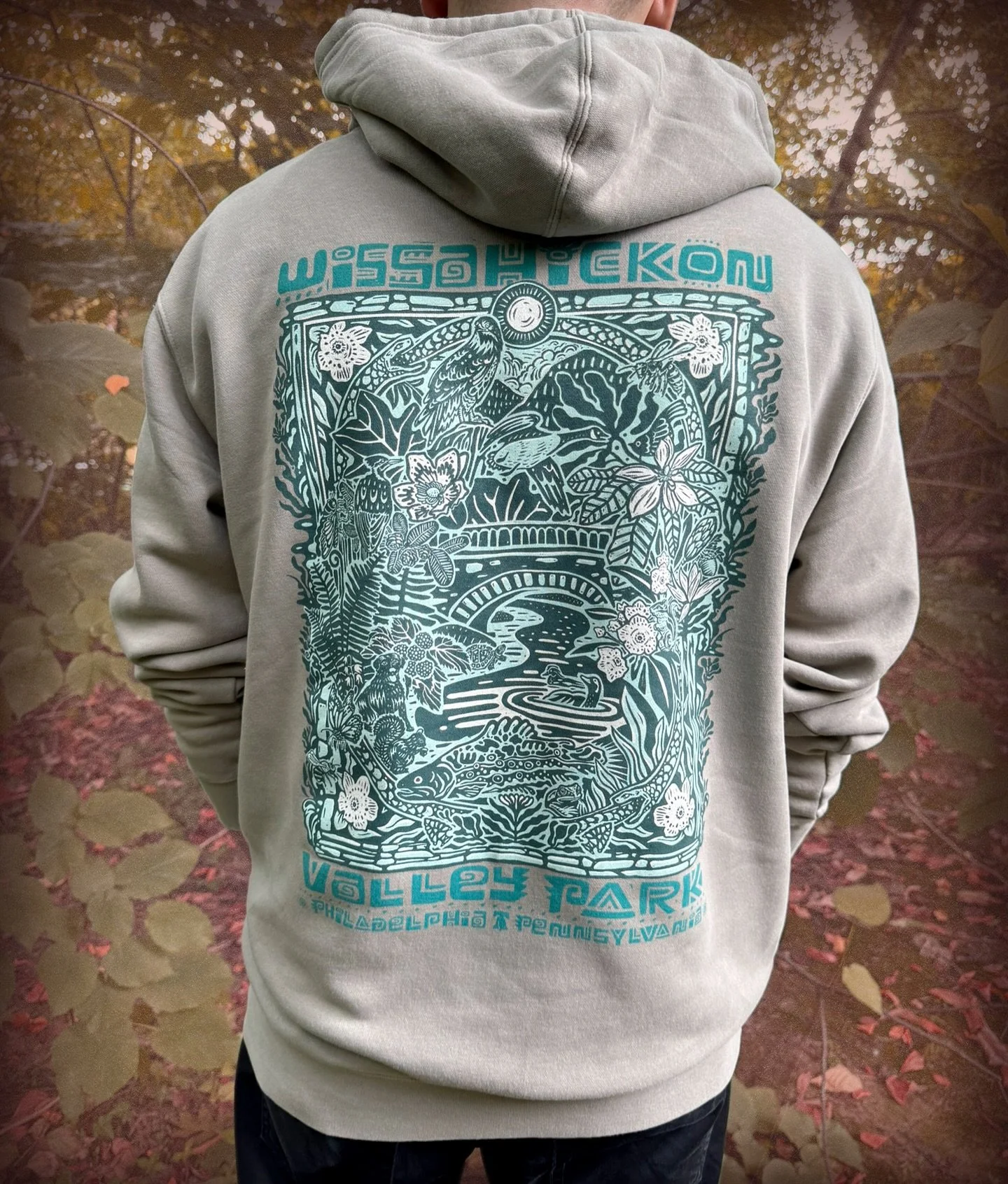 Down the Crick gear!  Wissahickon Valley Park hoodies, youth and adult tees, plus prints now available!!!
.
10% of all online sales will benefit Friends of the Wissahickon (FOW) &rarr; https://fow.org
.
Tulip Poplar, Oak, Hemlock, Mountain Laurel, Rh