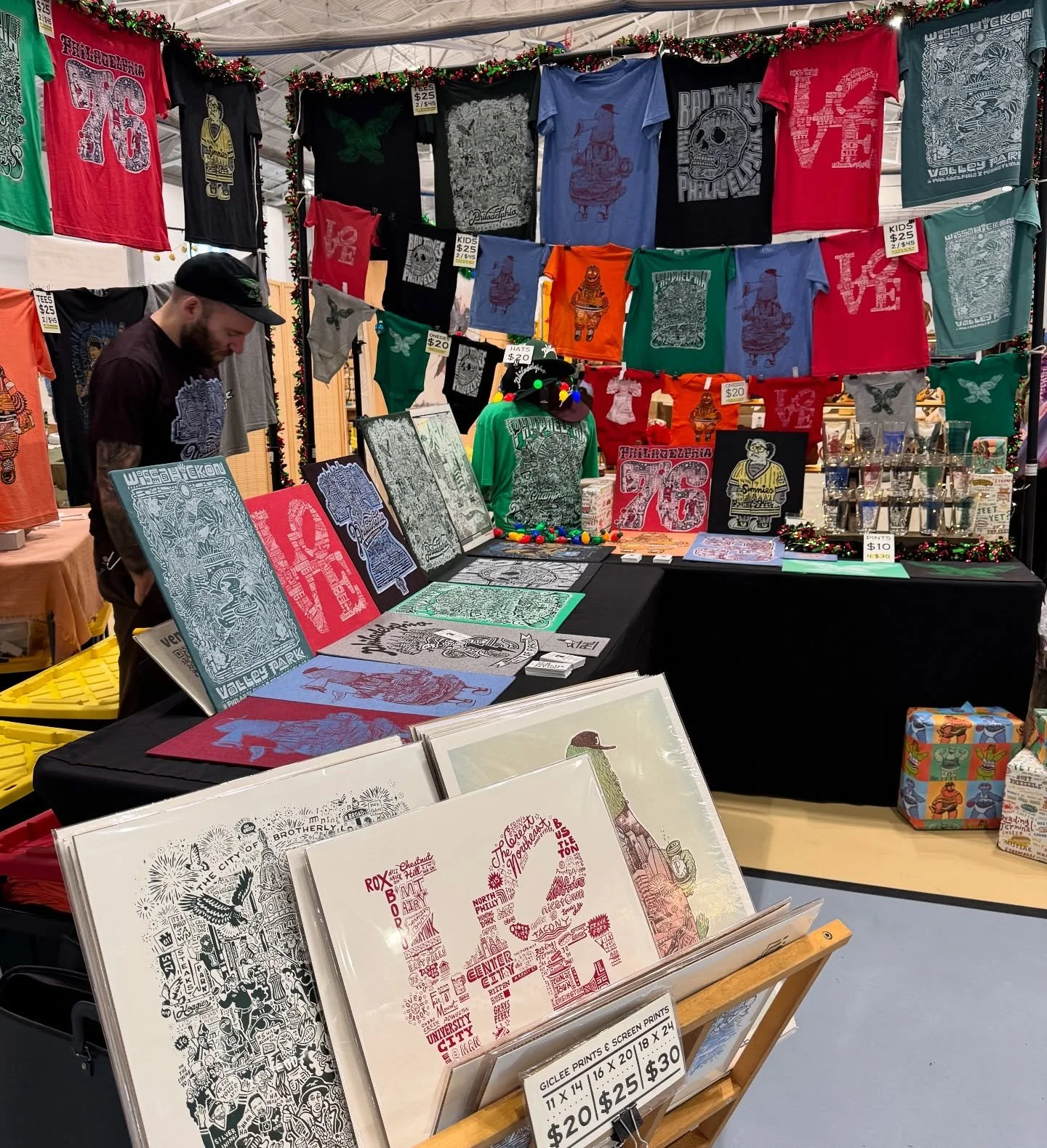 All set up at @clovermarket Holiday Market!

11/22 + 11/23: 10AM&ndash;4PM

It&rsquo;s my one and only holiday market this year, come by and take advantage of exclusive in-person pricing.

CLOVER MARKET: 
Kick off your holiday season by supporting 12