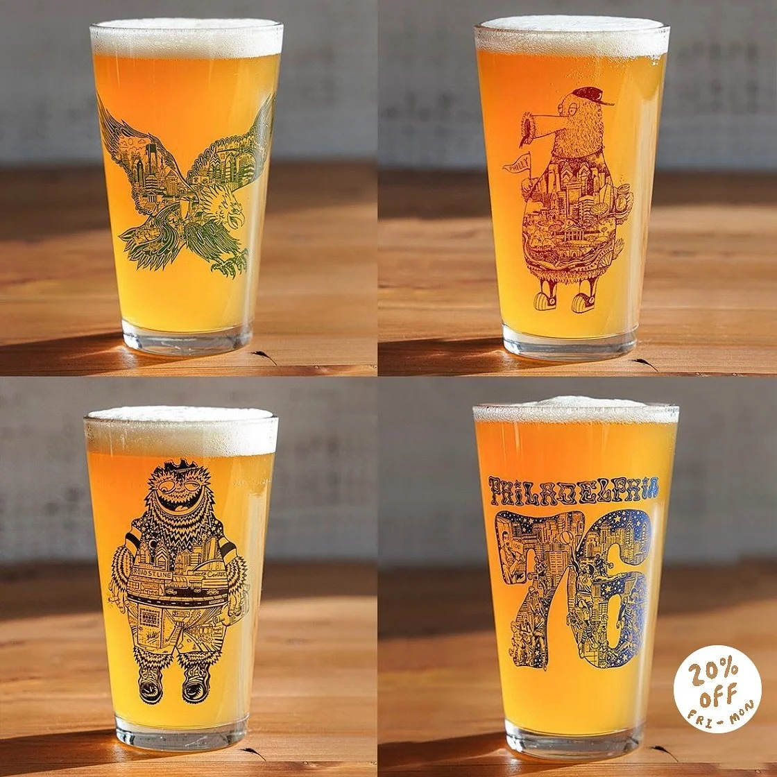 🍻 CHEERS TO YOU!  20%OFF ENTIRE ONLINE STORE NOW-MONDAY FOR SHOPPING LOCAL 🍻 
.
The 4FOR4 deal on the shop is one of our most popular. Buy 4 and save or buy individually. Dishwasher safe and ready for a splash of your favorite holiday cheer 🍻
.
Pl