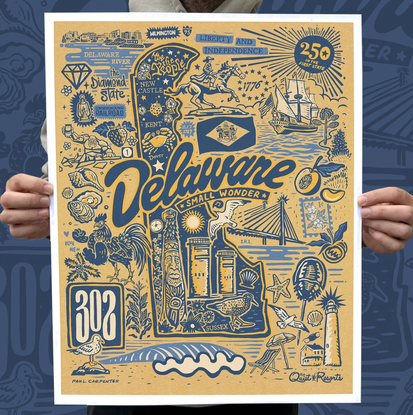 The Quiet Resorts x Paul Carpenter &ldquo;In the First State&rdquo; collection commemorates Delaware&rsquo;s 250th anniversary 
.
🐚 PRE-SALE LIVE  @thequietresorts - link in bio
.
🔥 🧊 For pickup only at the 2026 Fire &amp; Ice Festival @fireandice