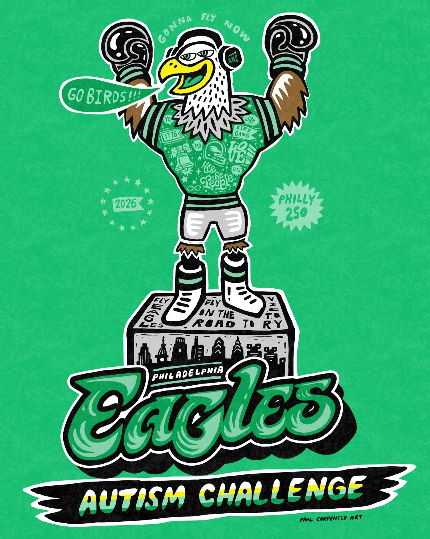 🦅 🎨 ARTISTS FOR AUTISM 🎨 🦅 
.
I&rsquo;ll be dropping a new design shortly on limited edition merch to benefit the Eagles Autism Foundation @eaglesautism 
.
Stay tuned for details!!!
.
And keep an eye out for a lineup of incredibly talented local 