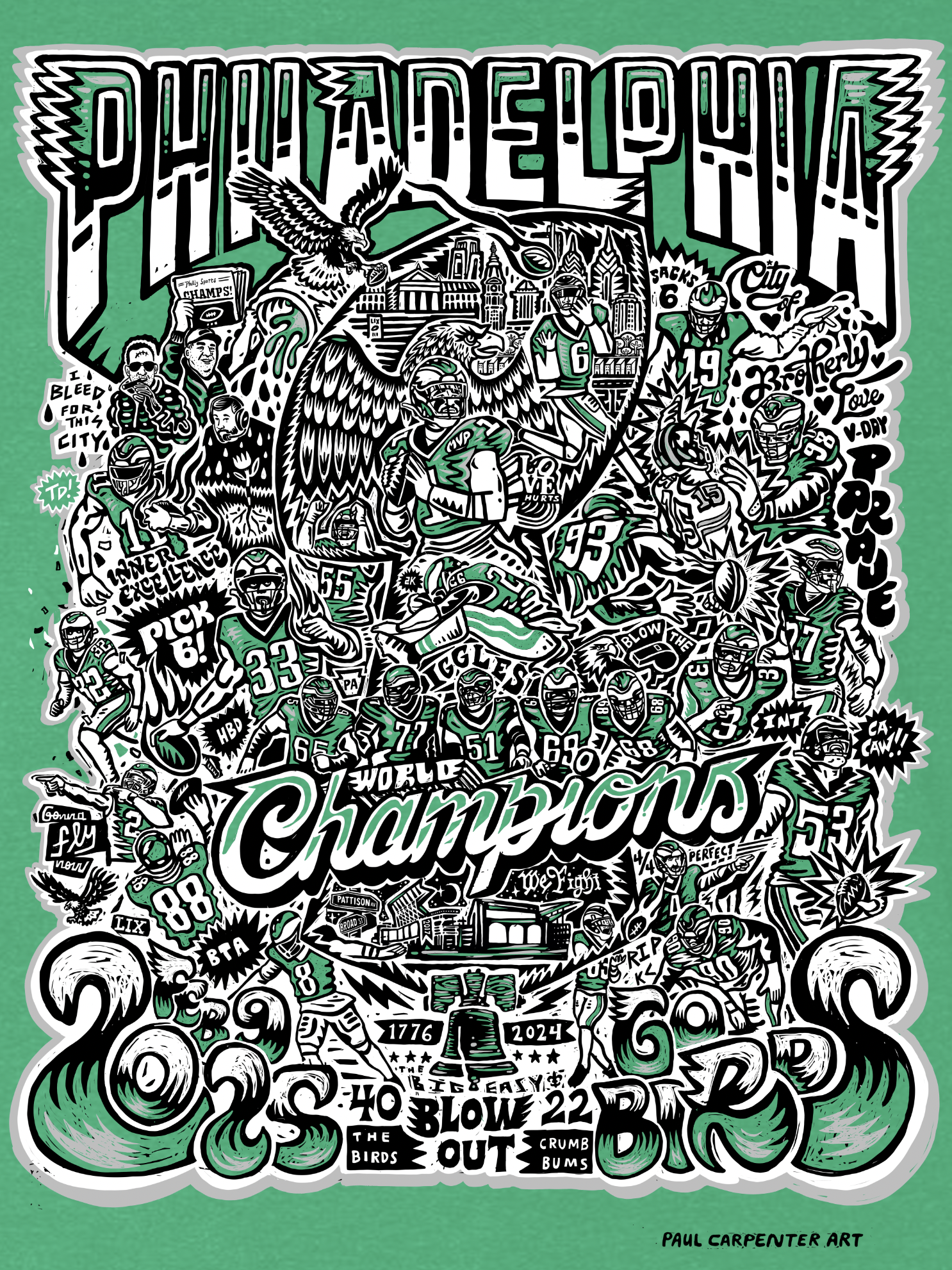 world-champions-kelly-green-unisex-tee-shop-paul-carpenter-art-1133668382.png
