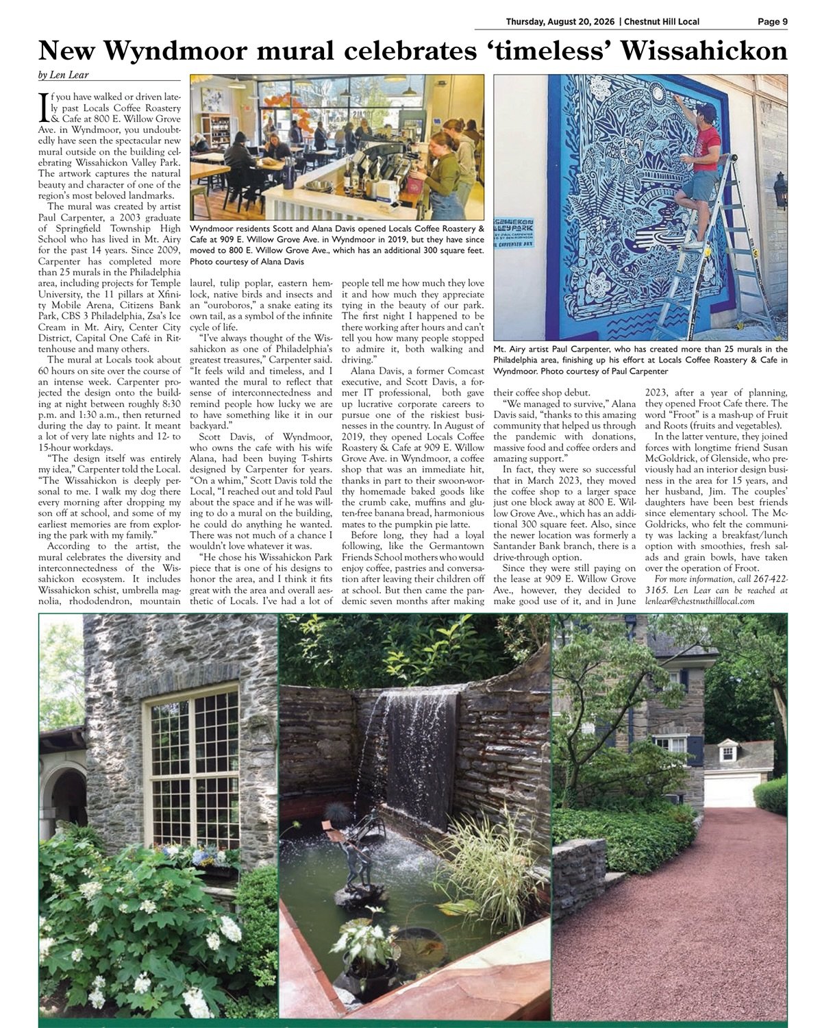 Thanks for the great write-up, @chestnuthilllocal! 
🖊️🗞️🌳 
.
And a big thank you to @localscoffeewyndmoor for supporting local arts! 🎨☕️😎 
.
Grab a coffee and check it out!
.
.
.
#paulcarpenterart #localscoffee #chestnuthilllocal
