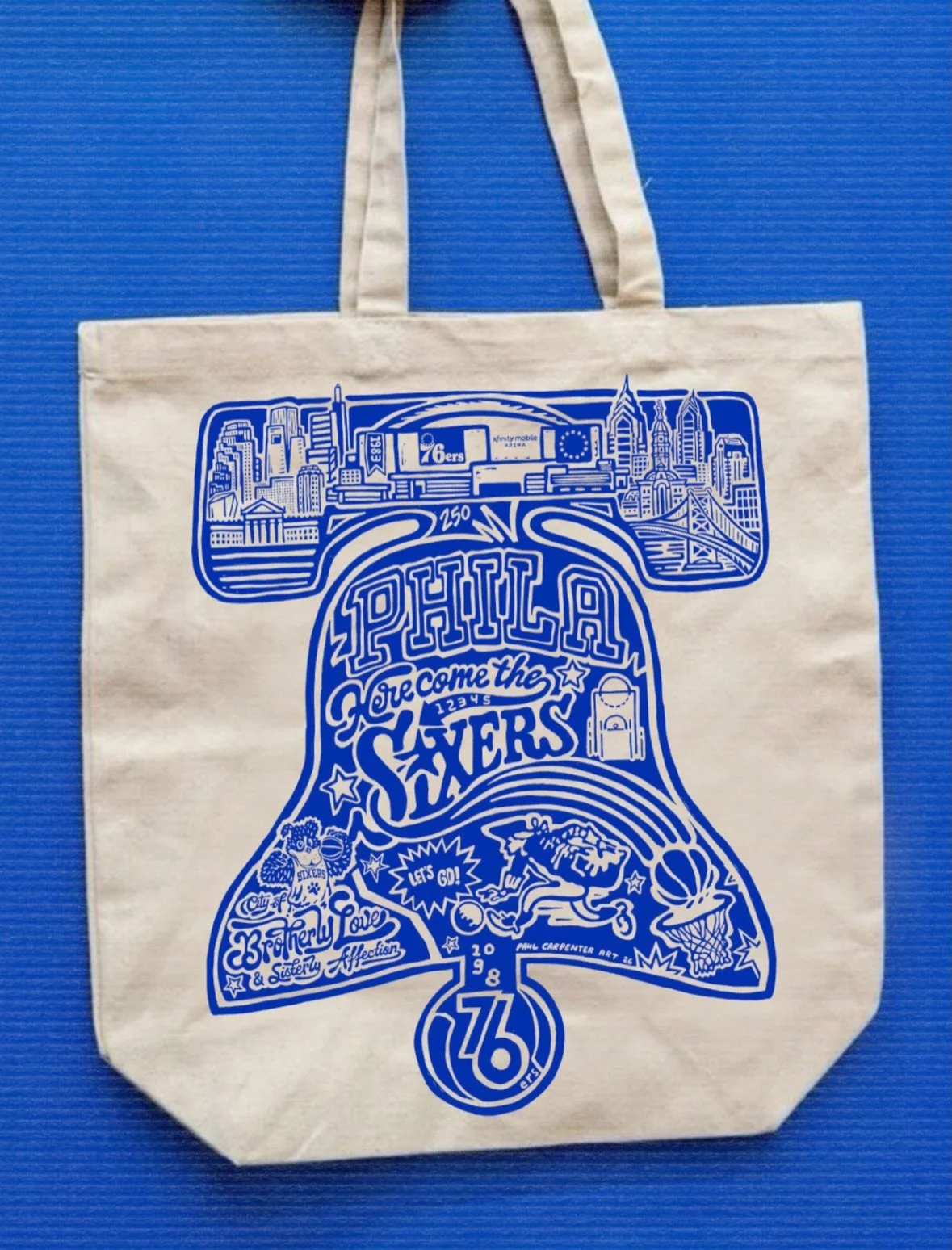 Cool little project with @sixers and @njdevils. I had a blast illustrating these promo tote designs for the HBSE Brand Summit.
.
#paulcarpenterart #sixers #devils