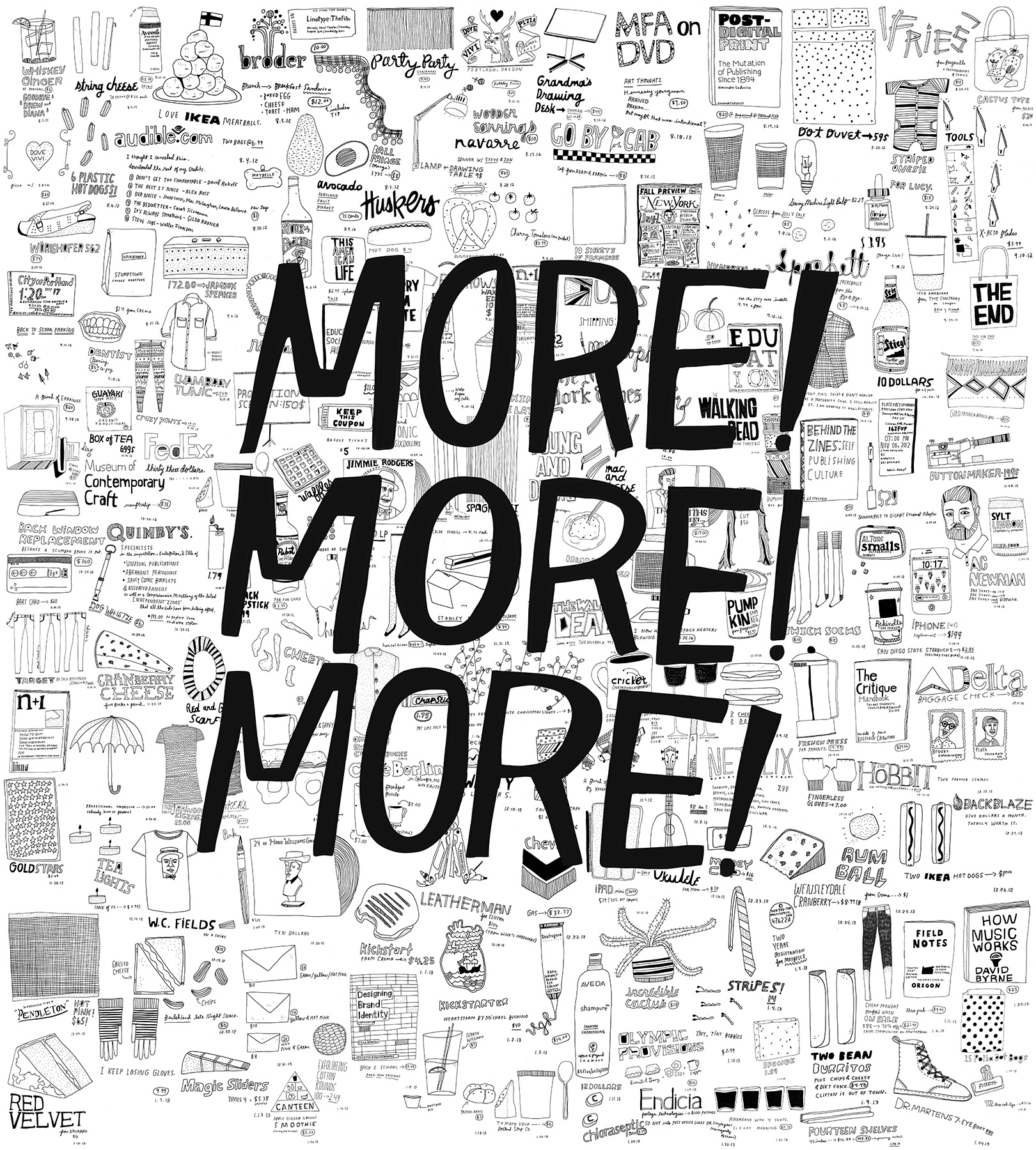 Kate Bingaman Burt illustration for her September 2014 Liquid Agency show