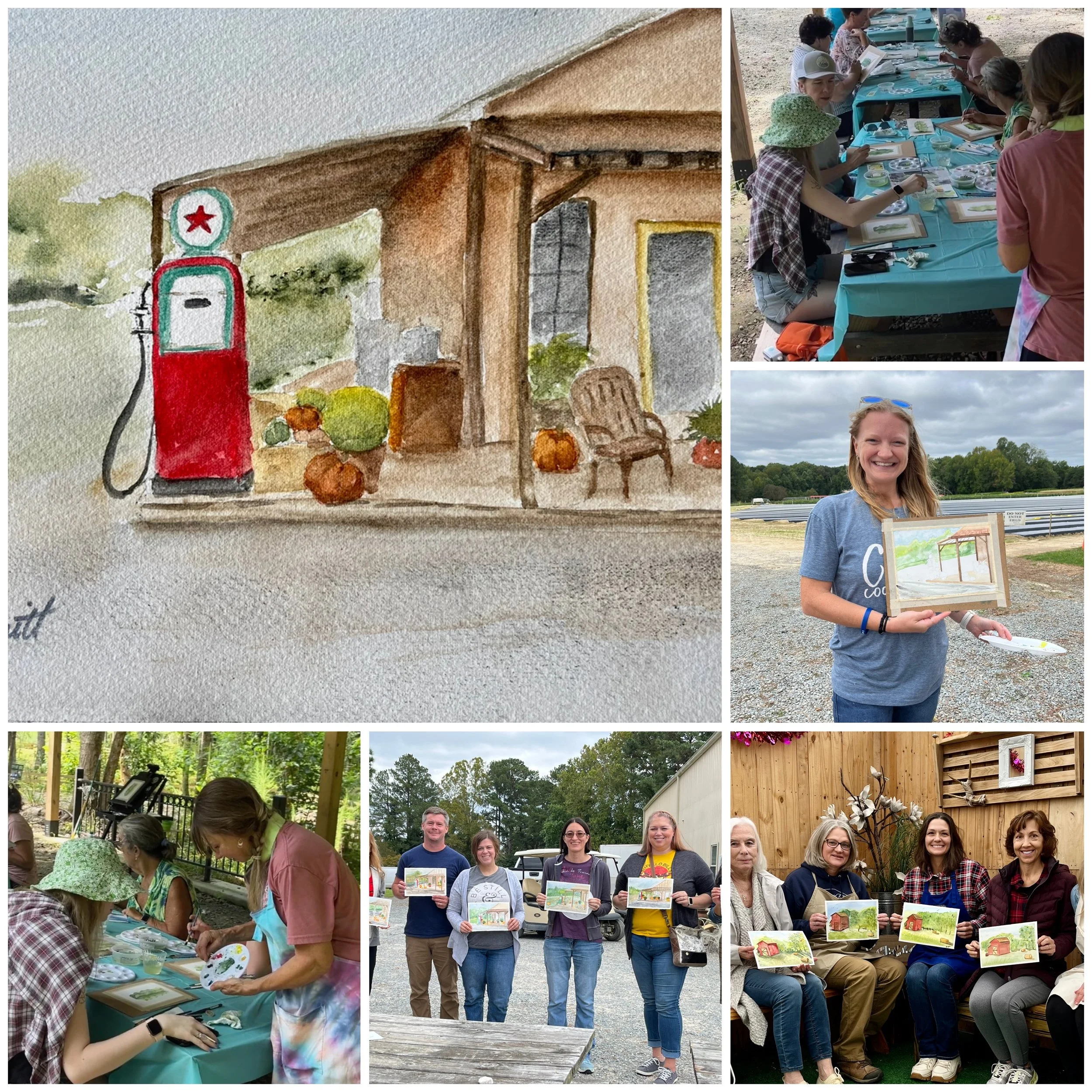 Fall-Themed Watercolor Paint &amp; Sip Workshop