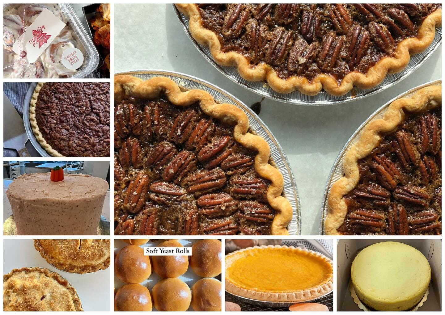 The deadline to order your Thanksgiving treats is approaching quickly! All orders must by in by Friday at noon! You can order these pies, breads, and rolls from our website and pick them up next Tuesday or Wednesday just in time for Thanksgiving:

Fr