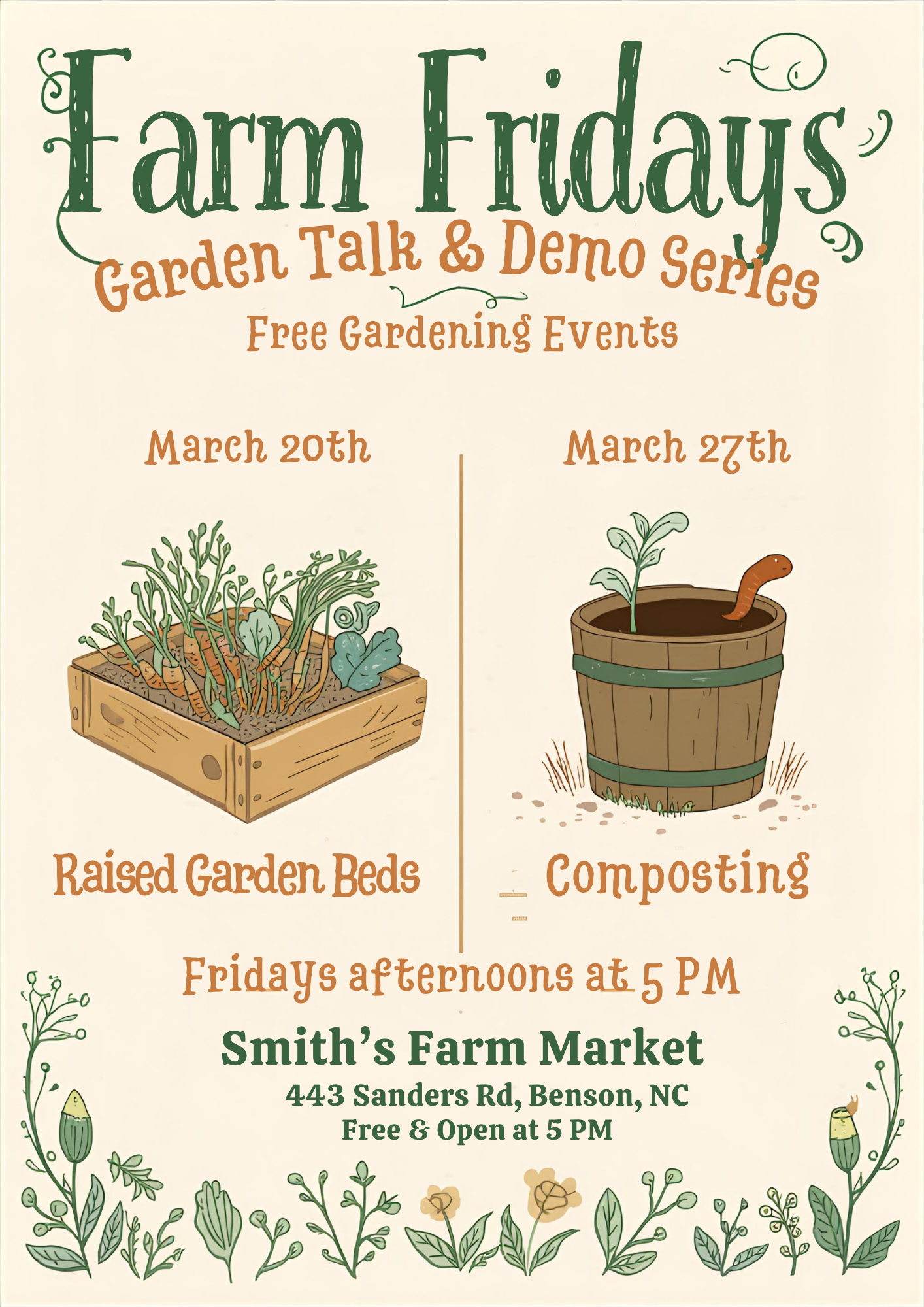 Farm Fridays: Garden Talk & Demo Series: Free Community Gardening Talks at Smith’s Farm Market