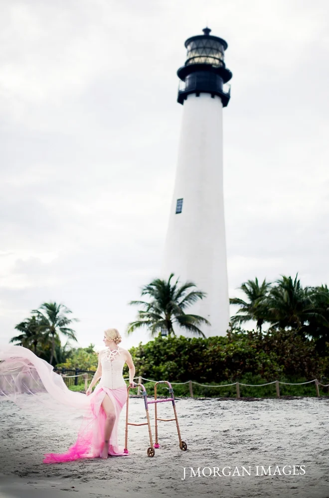 strength by the lighthouse in pink
