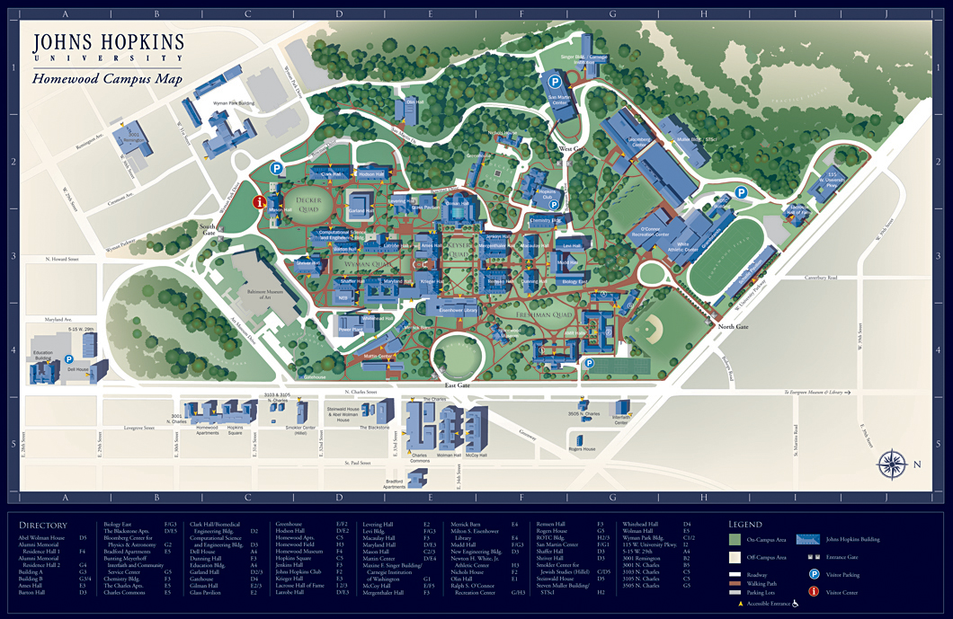 johns hopkins university campus map Johns Hopkins University Marksbury Design johns hopkins university campus map