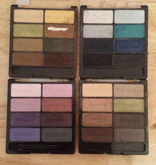 From top left to bottom right: Urban Jungle (Black Radiance), Blue to Had Meet You (Wet N Wild), Petal Pusher (Wet N Wild), and Comfort Zone (Wet N Wild).