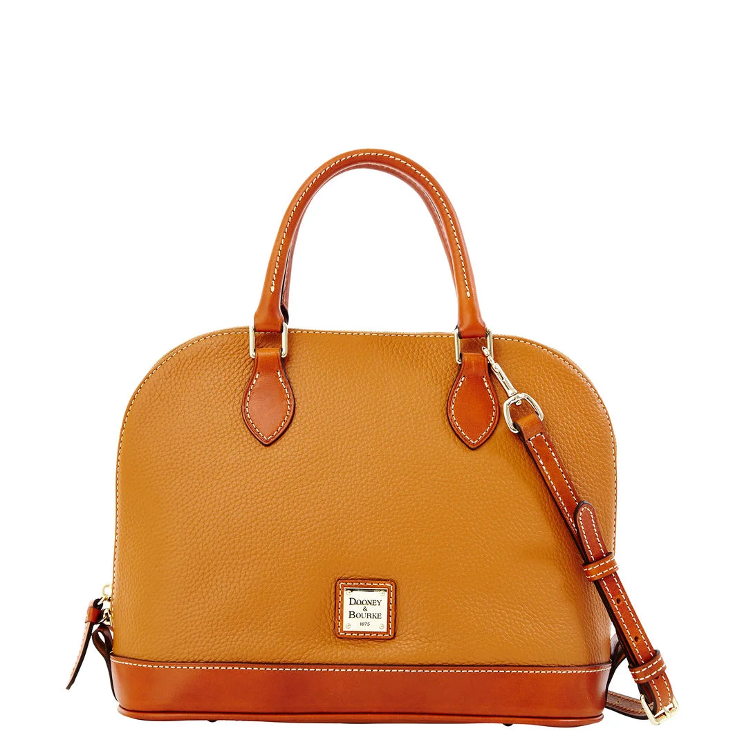 Photo from dooney.com. The Zip Zip Satchel in the color Caramel.