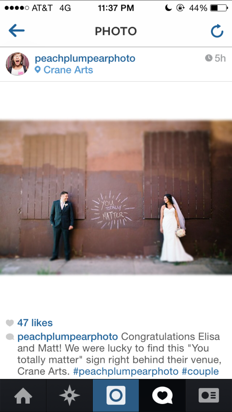  PeachPlumPear Photography shot a wedding with my artwork featured. Winning! 