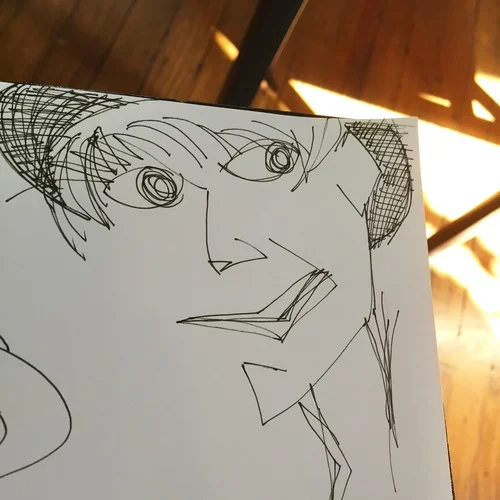 self portrait, micron pen