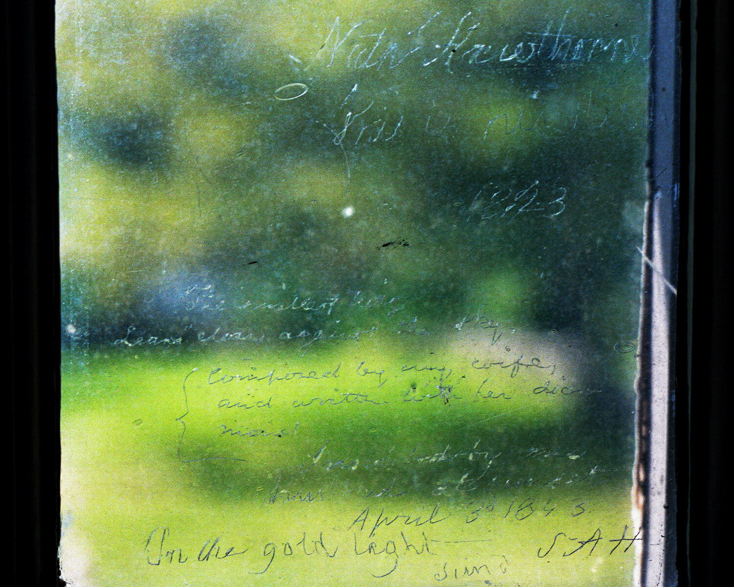 Window Inscription by Nathaniel & Sophia Hawthorne, The Old Manse