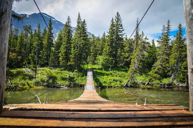 A footbridge along the PNT in Montana