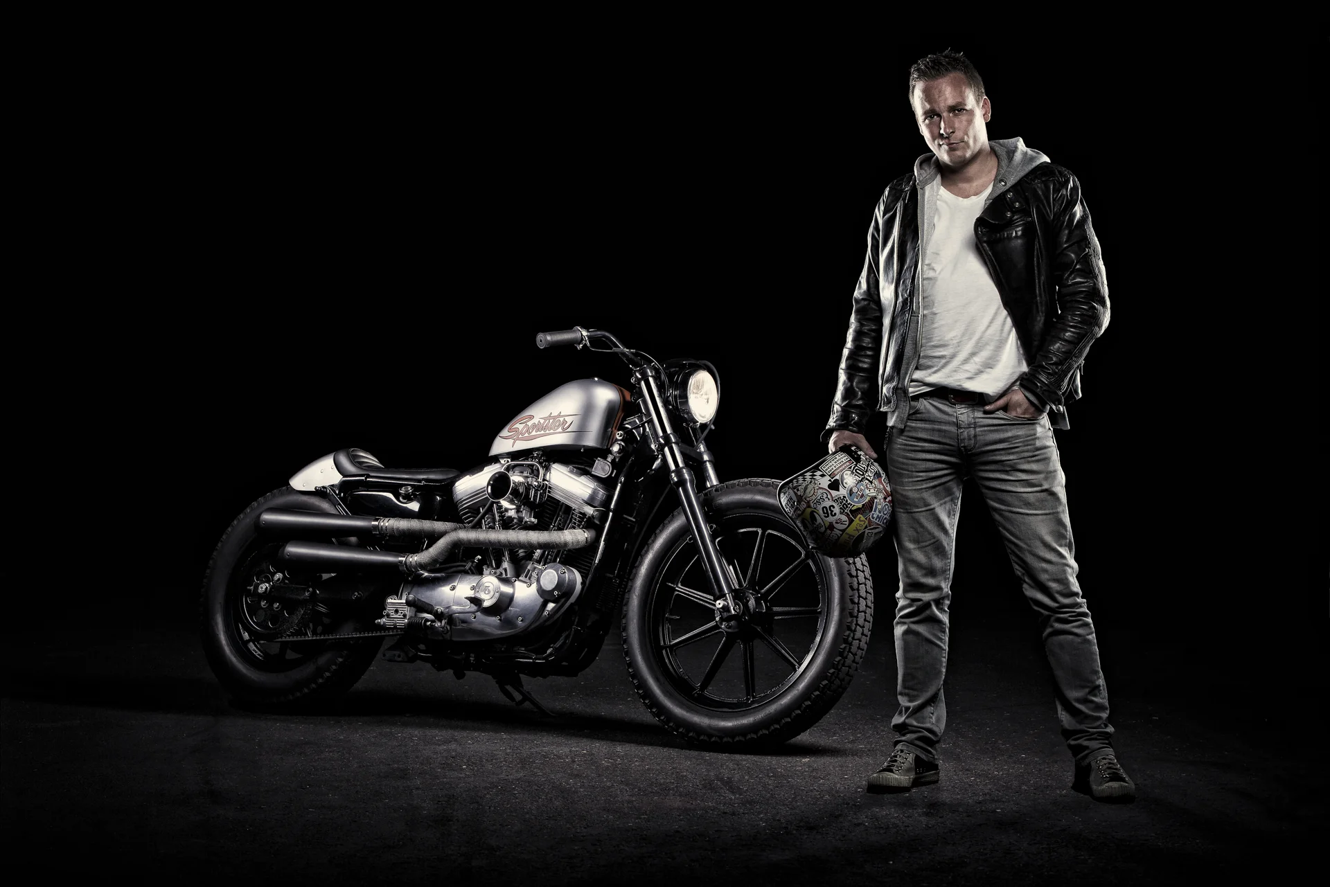 Shoot met Ruben en zijn Harley.