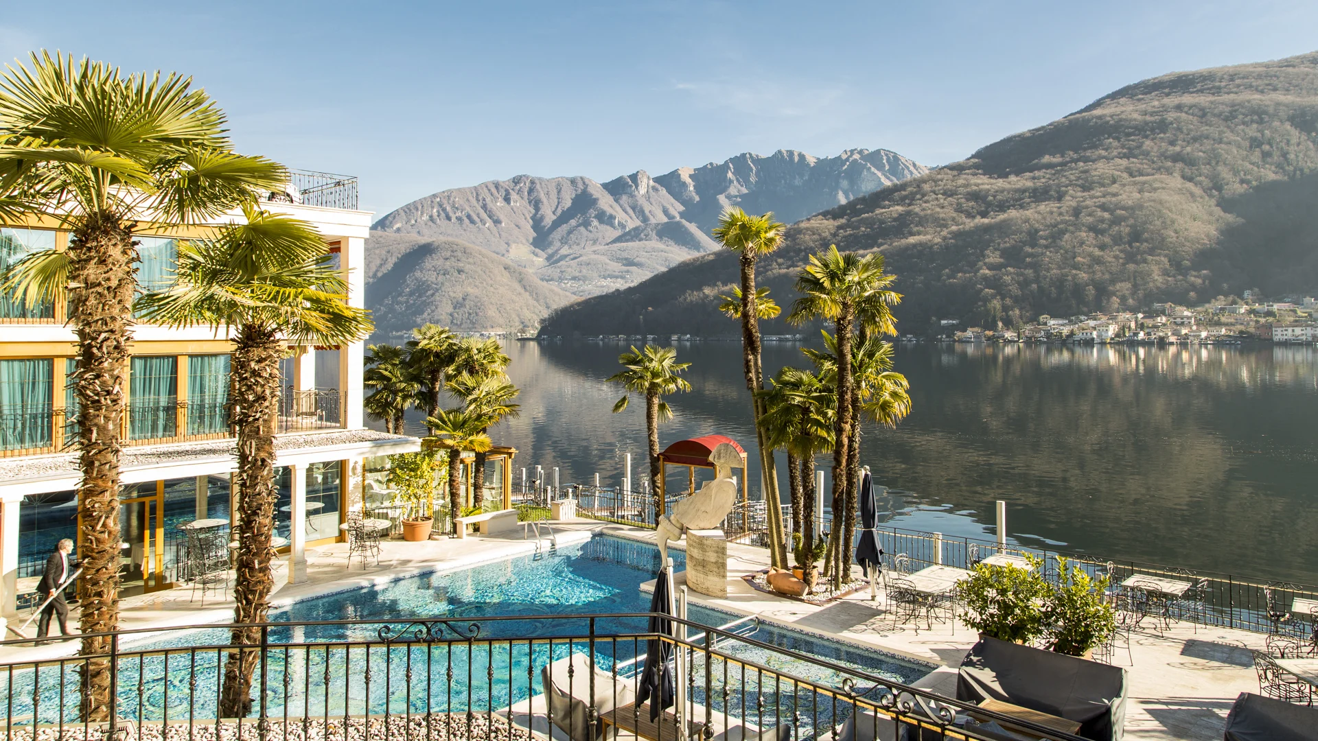 Pool view, Swiss Diamond Hotel Lugano