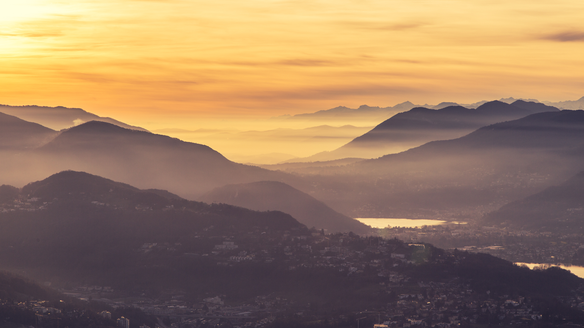 Mountains behind Lugano