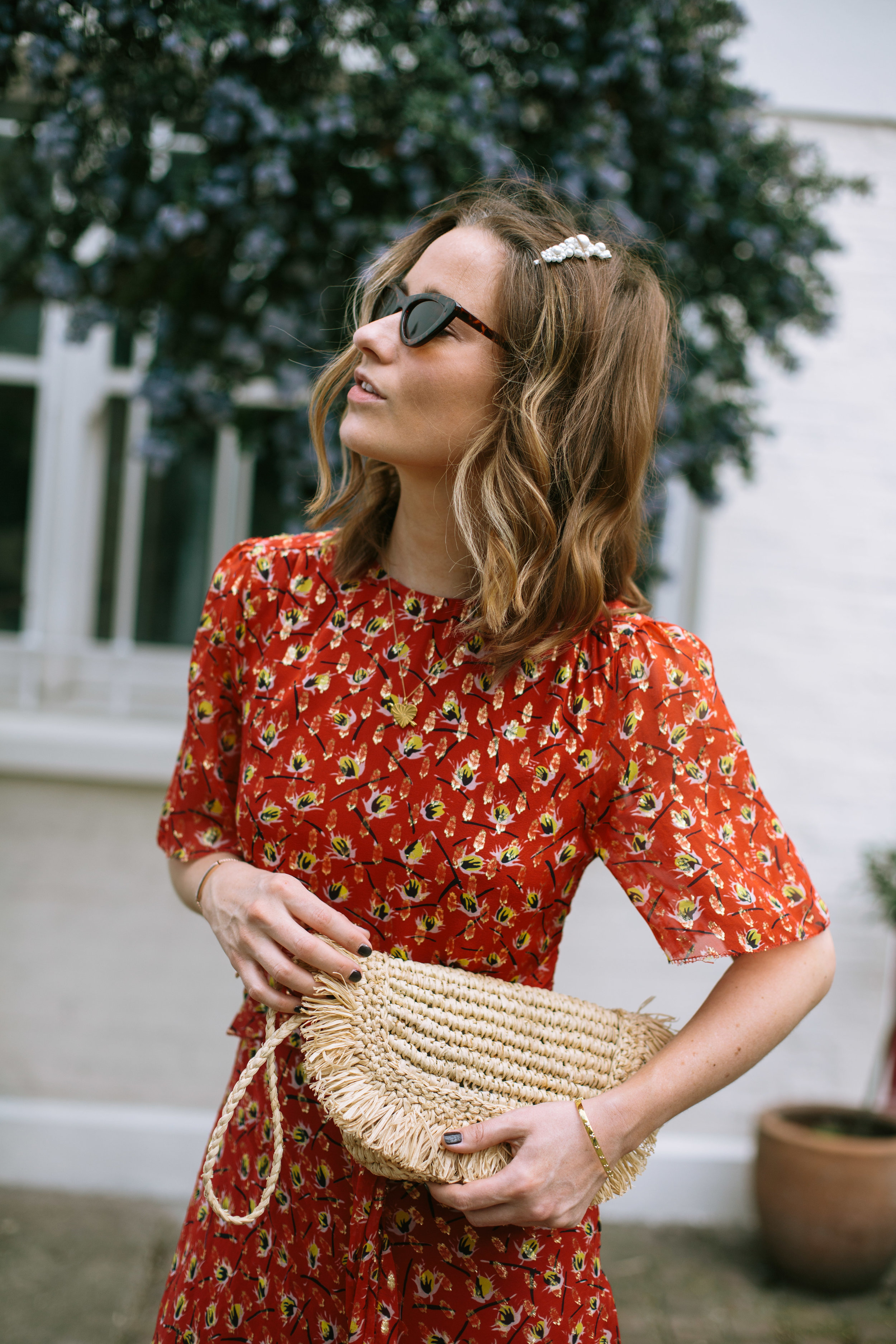 lk bennett orange dress