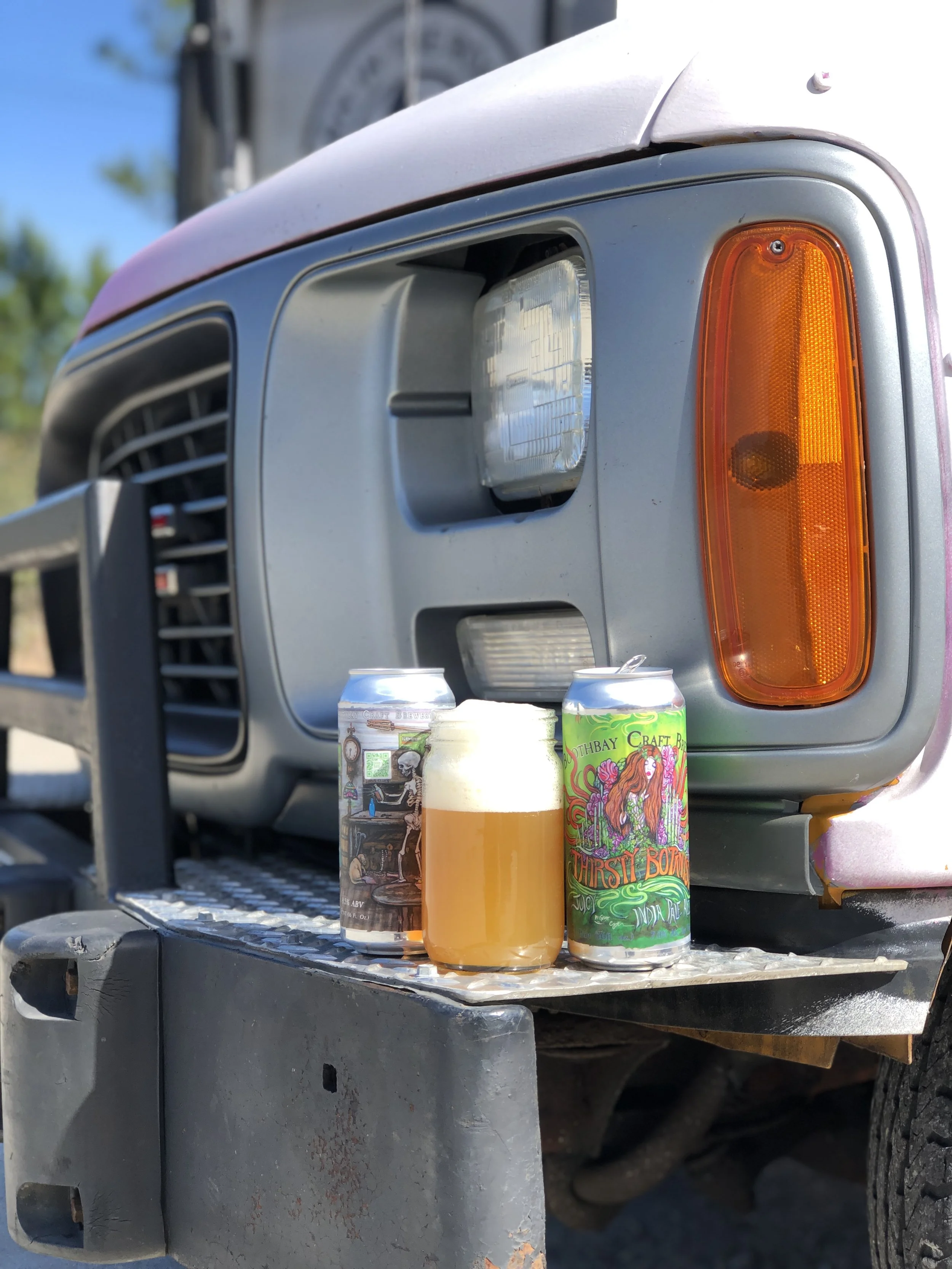 Fearless the Bus, hosting beer from Boothbay Craft Brewing!